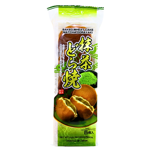 Hiyoshi Dorayaki with Matcha Paste 5pcs-日吉製菓抹茶銅鑼燒-300g-SNACHI103