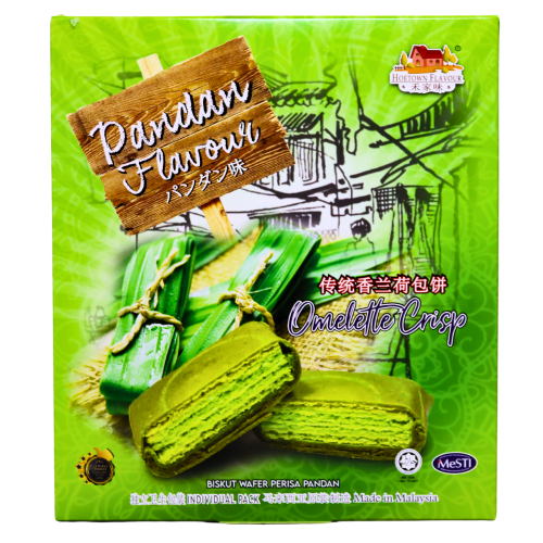 Hoetown Omelette Crisp Pandan-傳統斑斕香葉荷包餅-170g-BISHO101