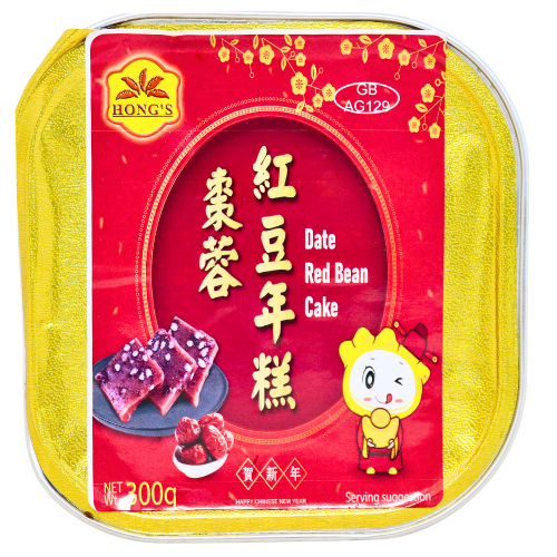 Hong's Fortune Rice Cake - Red Bean & Dates-鴻運紅豆棗蓉年糕-300g-RCAKE224A