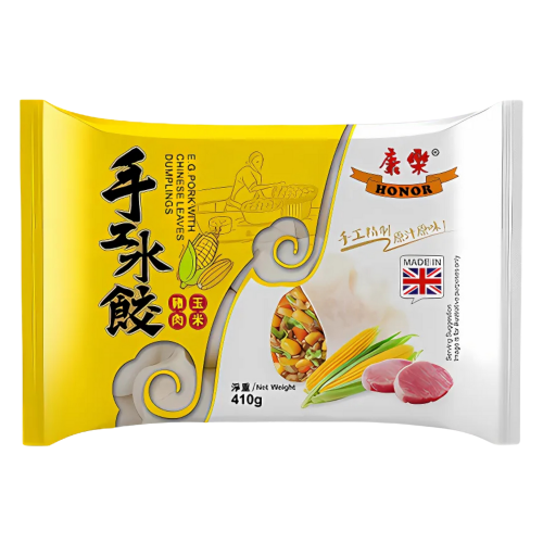 將圖片載入到圖庫檢視器中， Honor Dumplings - Pork with Corn-康樂豬肉餃子-玉米-410g-DUMHR109
