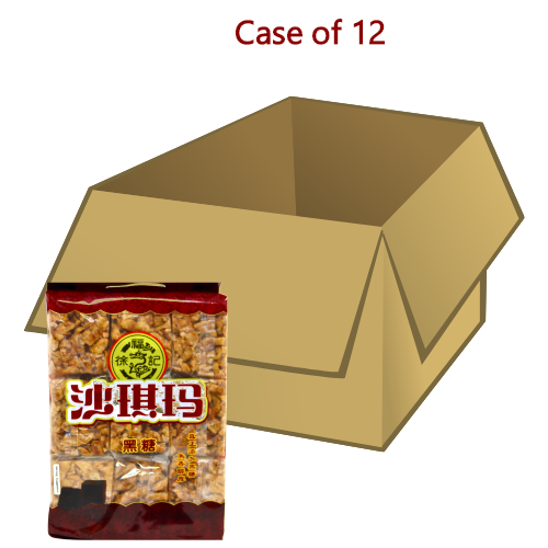 Hsu Fu Chi Sachima - Brown Sugar-徐福記沙琪瑪-黑糖-469g-SNACHFC116-12
