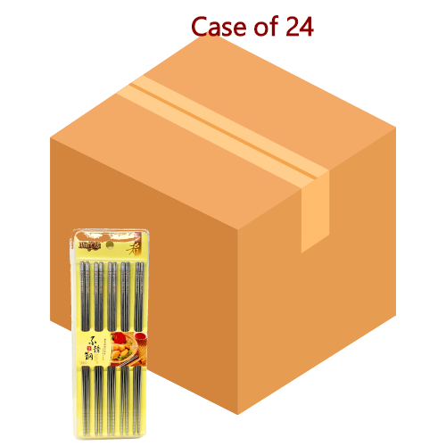 Hua Yuang Stainless Steel Chopsticks-華緣不銹鋼方形筷子-5prs-KITCUT120-24