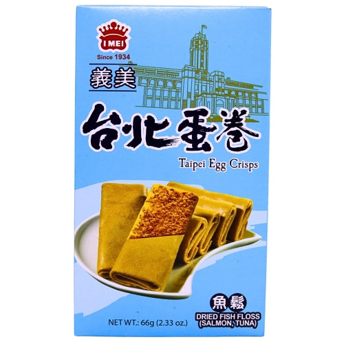 IMei Taipei Egg Crips - Fish floss-義美臺北蛋捲-魚鬆-66g-SNACIM303