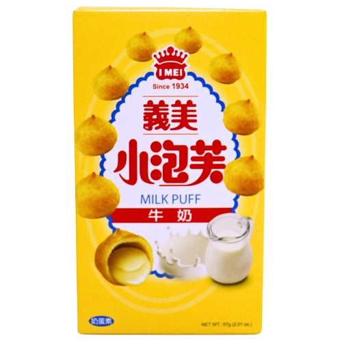 I-Mei Milk Puff-義美牛奶味小泡芙-57g-SNACIM104