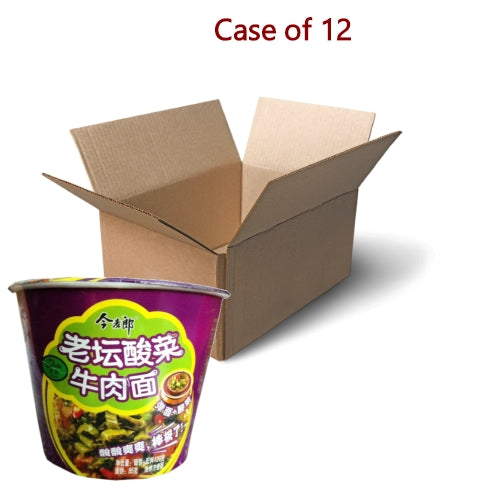 将图像加载到图库查看器中， JML Golden Wheat Bowl Noodle - Pickled Mustard Beef-今麥郎老壇酸菜牛肉碗面-120g-INJML205-12
