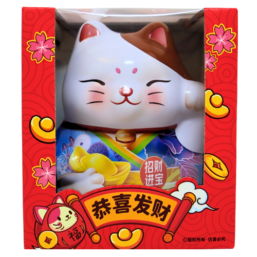 JSB White Peach Mini Biscuits (Chinese Lucky Cat)-金斯泊白桃味迷你餅乾 (招財貓)-68g-BISJIN104