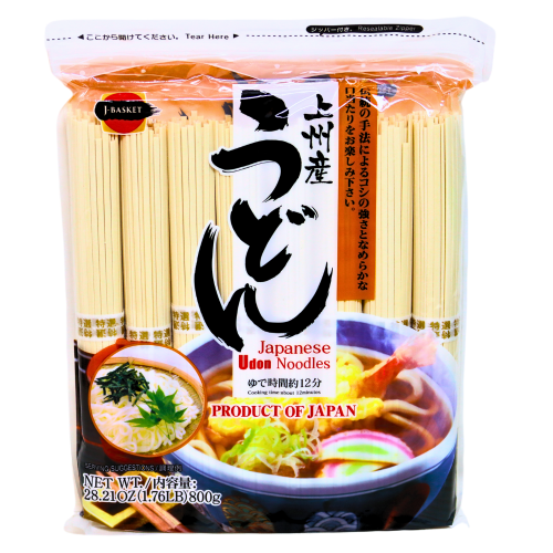 J-Basket Japanese Udon Noodles (Joshu Udon)-日本上州產烏冬麵-800g-DNOOJB101