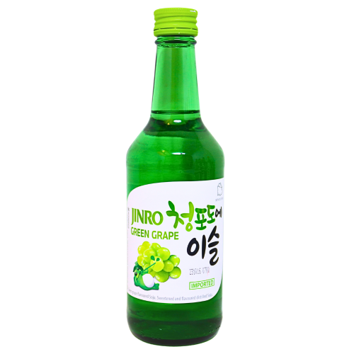 Jinro Chamisul Soju - Green Grape-韓國燒酒-青葡萄-350ml-SOJU107A