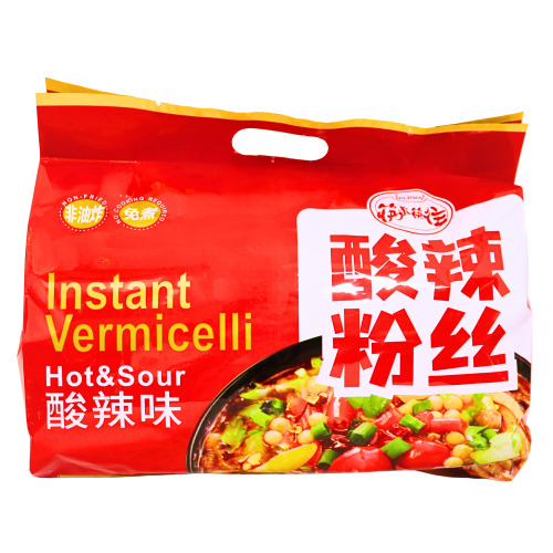 KLKW 5 Bags Flour Vermicelli - Hot&Sour Flavour-白家5袋裝粉絲 - 酸辣味-440g-INBJ402