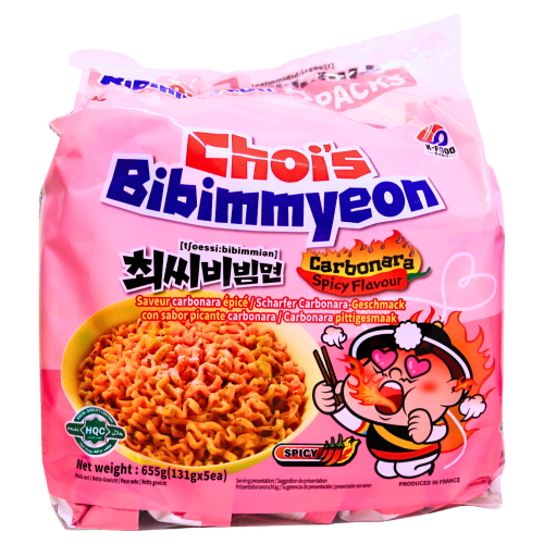 K-Food Choi's Bibimmyeon - Carbonara Spicy-韓國崔氏辣味奶油拌麵-5_131g-INKF201