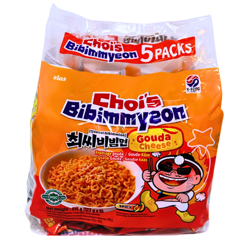 K-Food Choi's Bibimmyeon - Gouda Cheese-韓國崔氏芝士拌麵-5_123g-INKF204