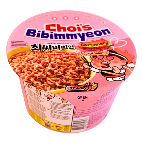 K-Food Choi's Bowl Bibimmyeon - Carbonara Spicy-韓國崔氏辣味奶油拌碗麵-127g-INKF301