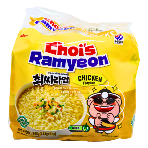 K-Food Choi's Ramyeon - Chicken-韓國崔氏雞味湯麵-5_113g-INKF202