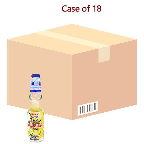 Kimura Ramune - Yuzu Citrus (Carbonated Soft Drink)-日本波子汽水-柚子味-200ml-DRIKI104-18