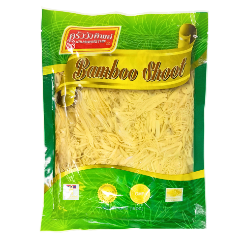 Kruawangthip Bamboo Shoot w/Bai Yanang-竹筍加亞囊葉-454g-BAM538