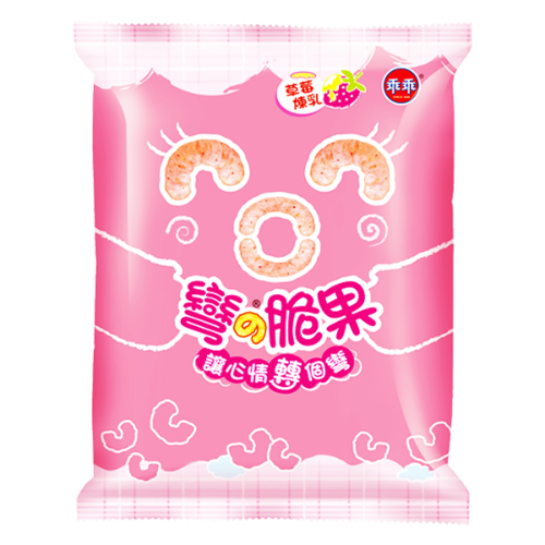 ギャラリービューアに画像を読み込む、Kuai Kuai Corn Snacks - Strawberry-乖乖彎的脆果-草莓-52g-SNACKK302
