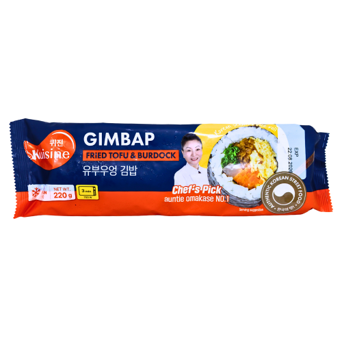 Kuisine Vegetable Kimbap with Fried Tofu & Burdock-Kuisine 韓式紫菜(炸豆腐牛蒡)包飯-220g-RCAKE141