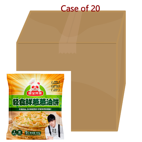 LQQM Puff Paratha Pancake - Chives (5pcs)-糧全其美香酥手抓餅（葱香）-400g-FRO115A-20
