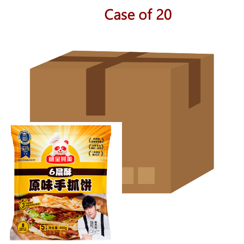 LQQM Puff Paratha Pancake - Original (5pcs)-糧全其美香酥手抓餅（原味）-400g-FRO114A-20