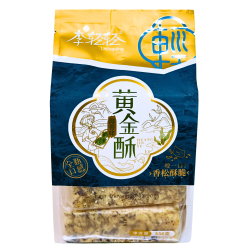 LQQ Golden Crisp Sachima Seaweed Flavour-李輕輕黃金酥沙琪瑪-海苔味-336g-SNACDY103