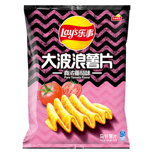 Load image into Gallery viewer, Lay's Crinkle Crips - Tomato-樂事波浪薯片-真濃番茄味-70g-SNACLA152
