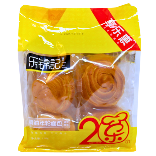 LeJinJi Butter Swirl Bread-樂錦記牛油年輪麵包-320g-SNACLJJ102
