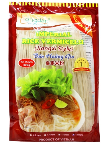 Load image into Gallery viewer, Longdan 1.8mm Imperial Jiangxi Style Rice Vermicelli-皇家米粉(特粗江西)-400g-NOO334
