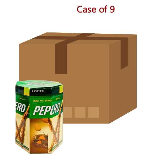 갤러리 뷰어에 이미지 로드, Lotte Pepero Stick Biscuit with Almond &amp; Chocolate Value Pack-樂天杏仁朱古力棒-128g-BISLO152-9
