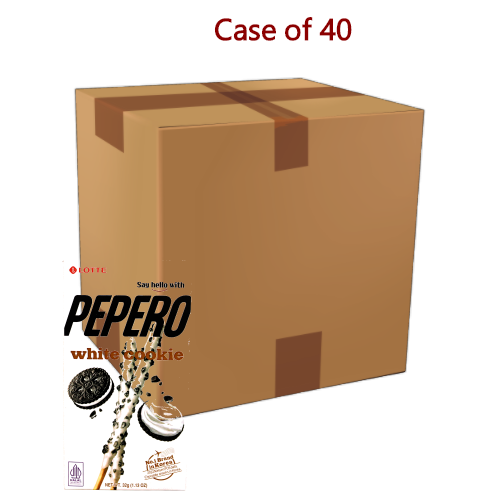 갤러리 뷰어에 이미지 로드, Lotte Pepero Stick Biscuit with Cookie &amp; White Chocolate-樂天曲奇餅白朱古力棒-32g-BISLO106-40
