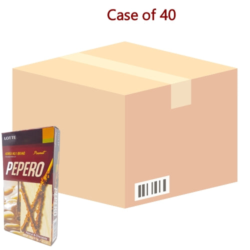 Load image into Gallery viewer, Lotte Pepero Stick Biscuit with Peanut &amp; Chocolate-樂天花生朱古力棒-36g-BISLO104-40
