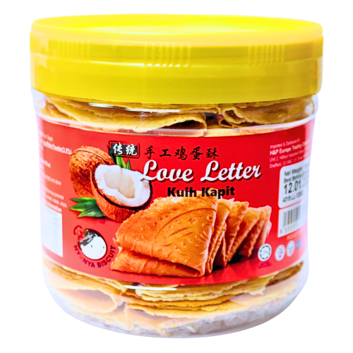 Love Letter Cookies (Kuih Kapit)-情書餅椰香雞蛋酥-215g-BISHP101