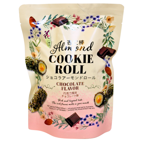 Love & Love Almond Cookie Roll with Chocolate-花之戀語杏仁棒-巧克力-80g-SNACLL201