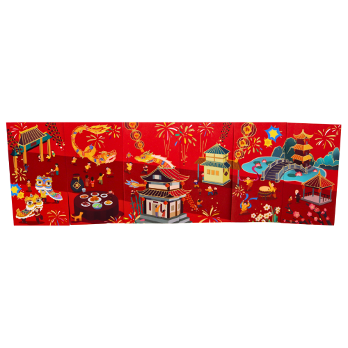 Lucky Envelopes - 6 Types New Year Pattern 17x9cm-彩色利是封 - 6款新年圖 17x9cm-6pcs-GCARD221