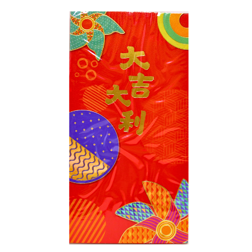 Lucky Envelopes Q-2 (16.8*8.8cm)-紅包-彩色混合裝Q-2-6pcs-GCARD216