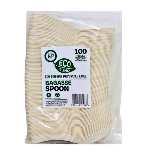 ギャラリービューアに画像を読み込む、MP Chinese Soup Spoon (Bagasse)-天然甘蔗渣中式湯匙-100pcs-KITCUT213
