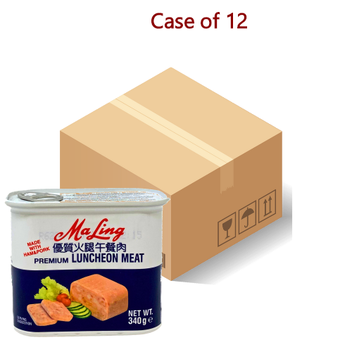 Load image into Gallery viewer, Ma Ling Premium Luncheon Meat (Rectangle)-梅林優質火腿午餐肉(方罐)-340g-HAM201-12
