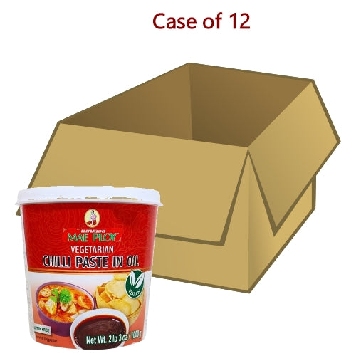 Mae Ploy (Vegetarian) Chilli Paste in Oil-泰國辣椒油(素)-1kg-CHIMP103-12