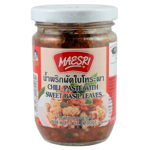 Maesri Chilli Paste with Sweet Basil Leaves-泰國金不換辣醬-200g-PASTE209