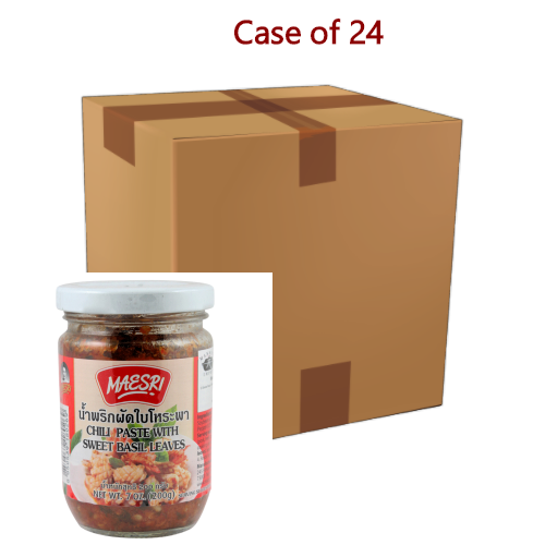 โหลดรูปภาพเข้าสู่ตัวดูแกลเลอรี, Maesri Chilli Paste with Sweet Basil Leaves-泰國金不換辣醬-200g-PASTE209-24
