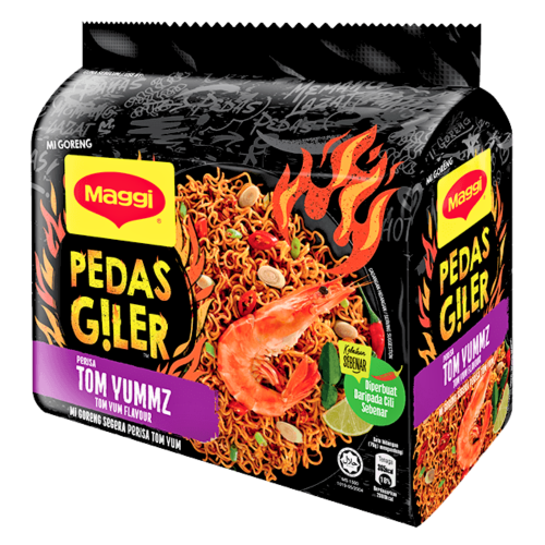Maggi Noodles - Pedas Giler Tom Yummz-美極亞超辣冬蔭功味方便麵-5_76g-INMA105A