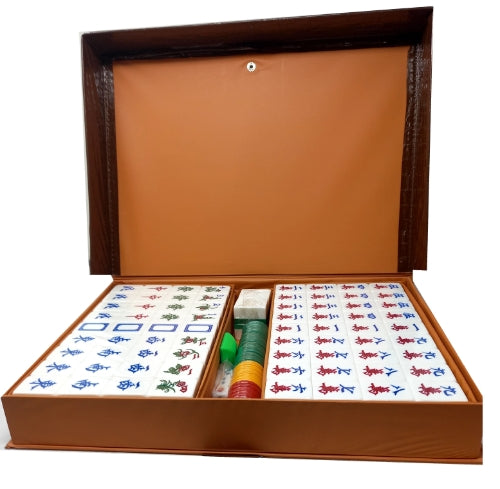 Mahjong Set - Green & White 7.5/12"-明興麻將 - 綠白7.5分-1set-MAJ02