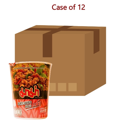 将图像加载到图库查看器中， Mama Stir Fried Cup Noodle - Spicy Basil Pad Kra Pao-媽媽泰式撈杯麵 -香辣甲抛味-60g-INMM408-12
