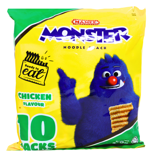 갤러리 뷰어에 이미지 로드, Mamee Noodle Snack - Chicken-媽咪麵-雞味-10_25g-SNACMA204

