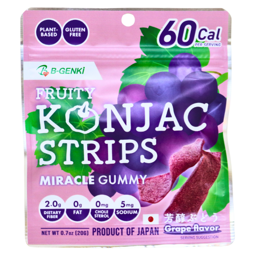 Marukin Fruity Konjac Strips Grape 20g-日本蒟蒻葡萄味-20g-SNACMAK102