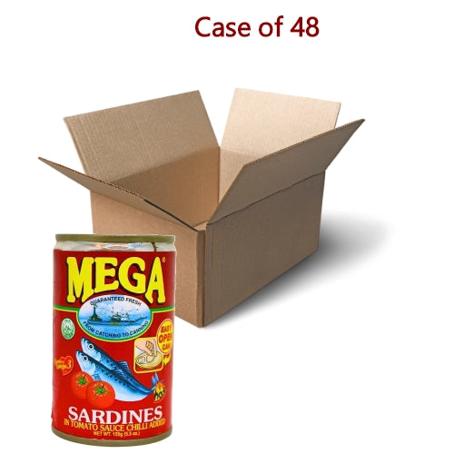 갤러리 뷰어에 이미지 로드, Mega Sardines In Tomato Sauce With Chili-美佳辣味茄汁沙丁魚-155g-TFISH405-48

