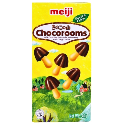 Meiji Chocorooms - Chocolate-明治蘑菇造型巧克力餅-40g-CHOMJ207