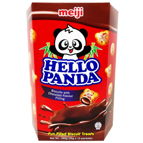 Meiji Hello Panda Biscuits - Chocolate-明治熊貓巧克力味夾心餅乾-10_26g-BISMJ119