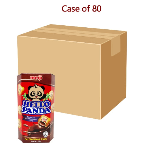 Meiji Hello Panda Biscuits - Chocolate - 50g-明治熊貓巧克力味夾心餅乾-50g-BISMJ117-80