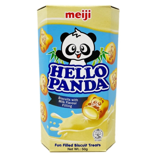 갤러리 뷰어에 이미지 로드, Meiji Hello Panda Biscuits - Milk-明治熊貓牛奶味夾心餅乾-50g-BISMJ118
