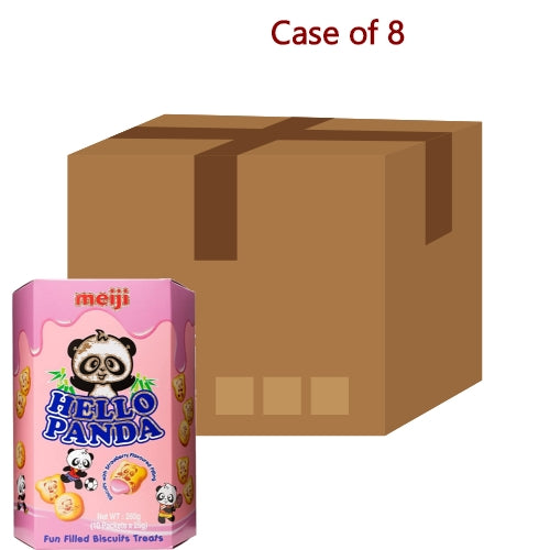 Meiji Hello Panda Biscuits - Strawberry 260g-明治熊貓草莓味夾心餅乾-10_26g-BISMJ120-8